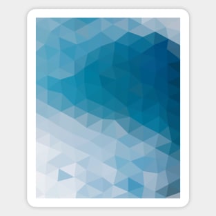 Glacier Low Poly Abstract Ice Blue Seamless Pattern Magnet